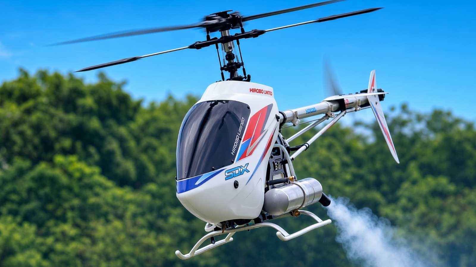 Hirobo SDX RC Helicopter Flying Nose In